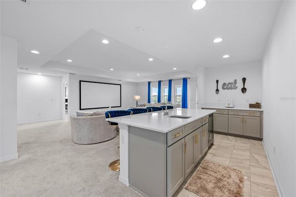 Interior, Projection Screen, Recessed Lighting