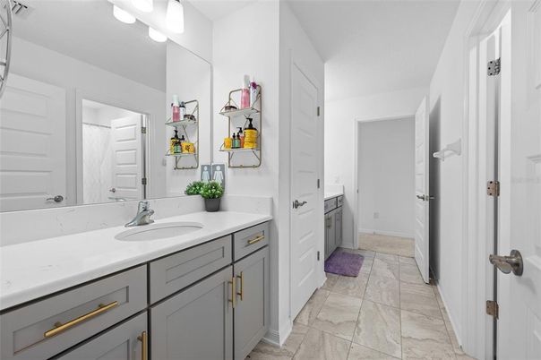 Bathroom, Dual Sink Vanities, Interior, Marble