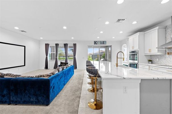Interior, Kitchen, Living room, Recessed Lighting