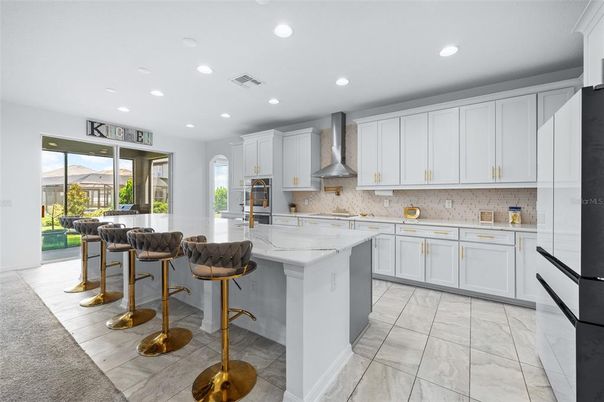 Interior, Kitchen, Marble, Recessed Lighting, Stainless Steel Appliances