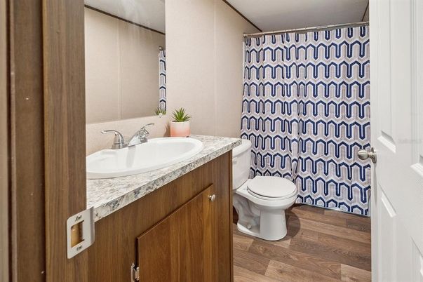 Bathroom, Interior, Wood Texture Flooring