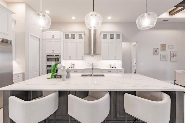 Interior, Kitchen, Pendant Lights, Recessed Lighting, Stainless Steel Appliances