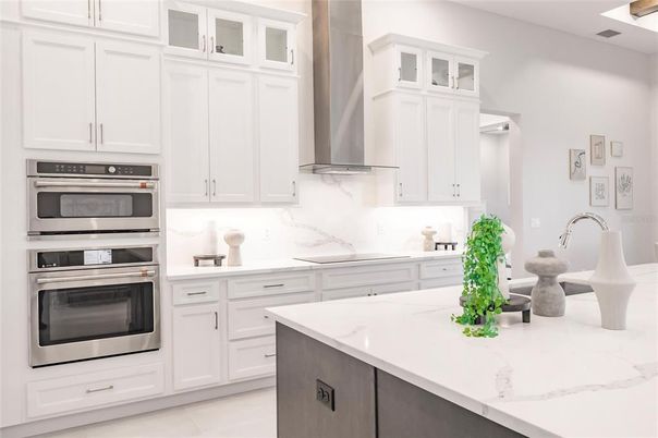 Interior, Kitchen, Marble Walls, Stainless Steel Appliances