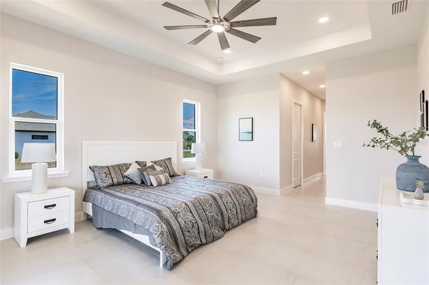 Bedroom, Interior, Recessed Lighting