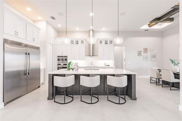 Interior, Kitchen, Pendant Lights, Recessed Lighting, Stainless Steel Appliances