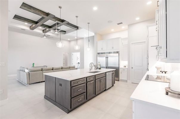 Interior, Kitchen, Pendant Lights, Recessed Lighting, Stainless Steel Appliances