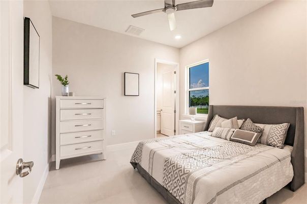 Bedroom, Interior, Recessed Lighting