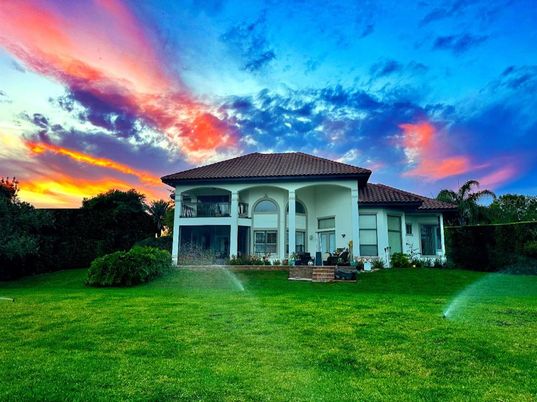 Backyard, Exterior, Facade, Mediterranean