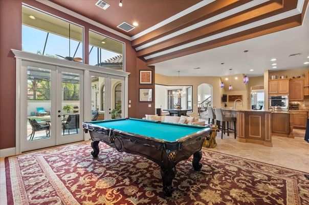 Billiard Table, Game Room, Interior, Kitchen, Pendant Lights, Recessed Lighting