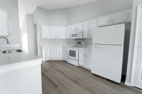 Interior, Kitchen, Wood Texture Flooring