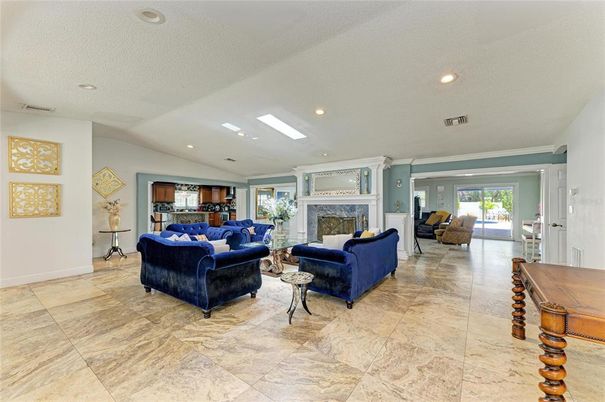 Fireplace, Interior, Living room, Recessed Lighting