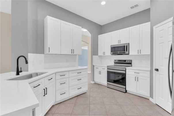 Interior, Kitchen, Recessed Lighting, Stainless Steel Appliances