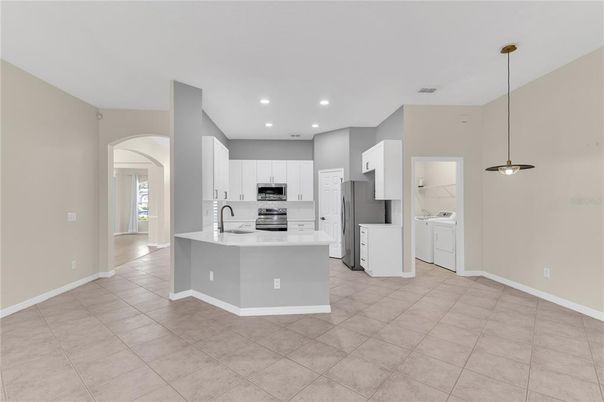 Interior, Kitchen, Pendant Lights, Recessed Lighting, Stainless Steel Appliances