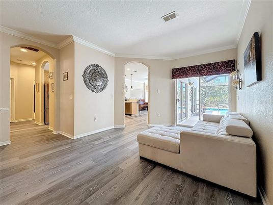 Interior, Recessed Lighting, Wood Texture Flooring