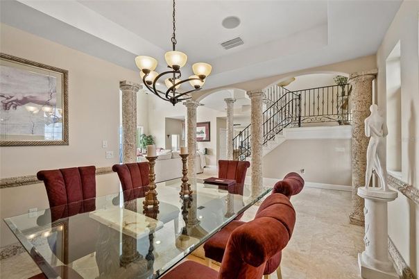 Chandelier, Dining room, Interior