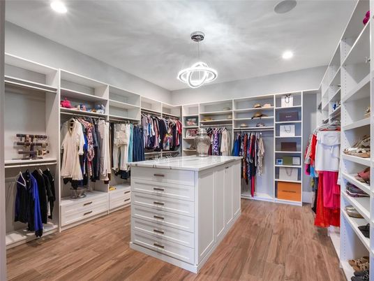 Interior, Pendant Lights, Recessed Lighting, Walk-in Closets, Wood Texture Flooring