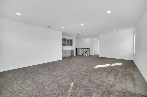 Empty room, Interior, Kitchen, Recessed Lighting