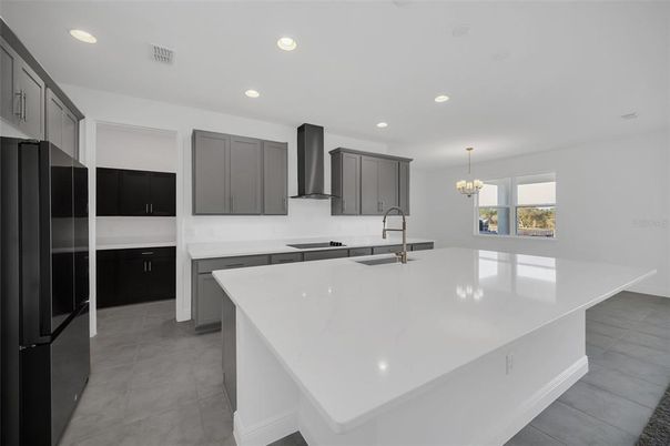 Chandelier, Interior, Kitchen, Recessed Lighting