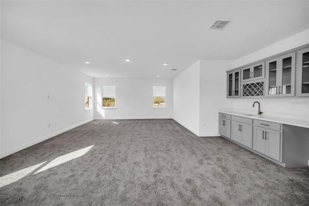 Empty room, Interior, Kitchen, Recessed Lighting