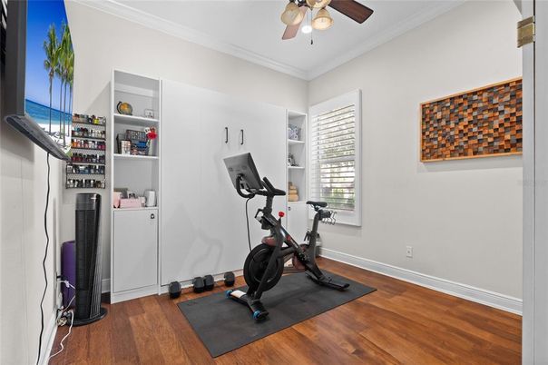 Fitness Equipment, Interior, Wood Texture Flooring