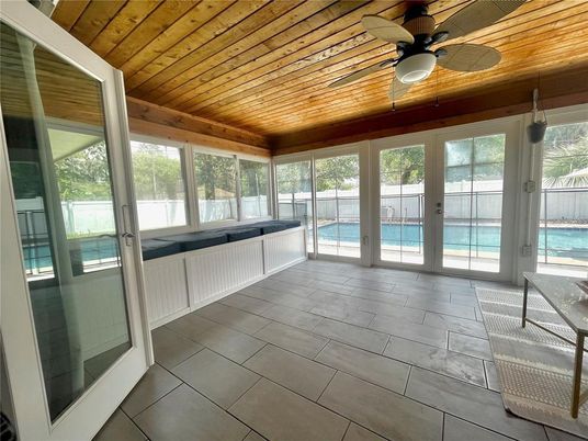 Interior, Sun Room, Wooden Ceilings