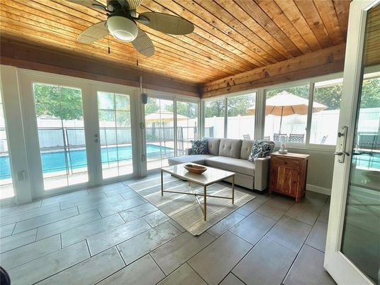 Interior, Living room, Sun Room, Wooden Ceilings, Wood Texture Flooring