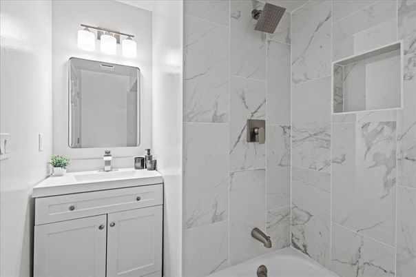Bathroom, Glass Shower, Interior, Marble Walls