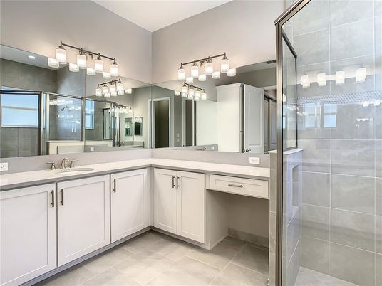 Bathroom, Dual Sink Vanities, Glass Shower, Interior