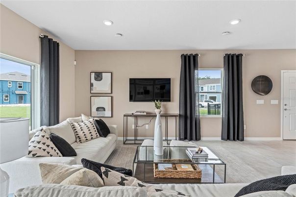 Interior, Living room, Recessed Lighting