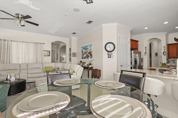 Dining room, Interior, Kitchen, Living room, Recessed Lighting