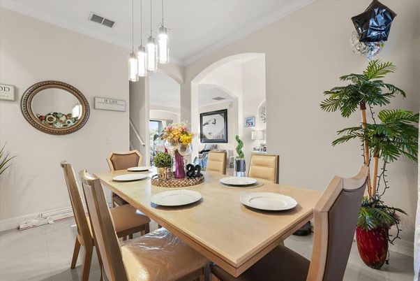 Dining room, Interior, Pendant Lights