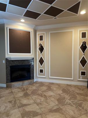 Fireplace, Interior, Recessed Lighting
