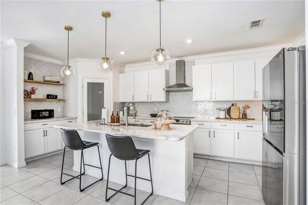 Interior, Kitchen, Pendant Lights, Recessed Lighting, Stainless Steel Appliances