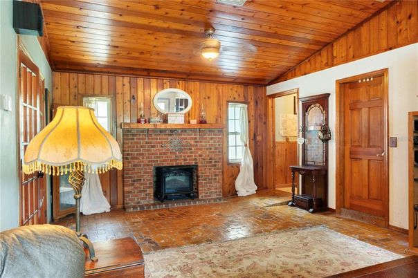 Fireplace, Interior, Wooden Ceilings, Wooden Walls