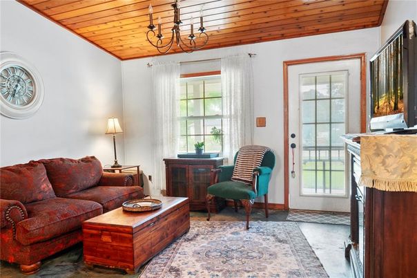 Chandelier, Interior, Living room, Wooden Ceilings