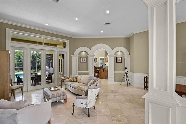 Interior, Living room, Recessed Lighting