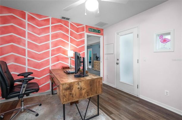 Home Office, Interior, Wood Texture Flooring