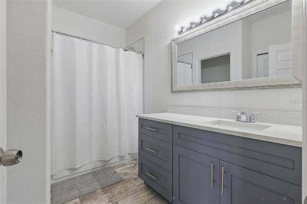 Bathroom, Dual Sink Vanities, Interior, Wood Texture Flooring