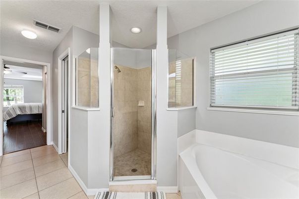 Bathroom, Interior, Recessed Lighting, Wood Texture Flooring