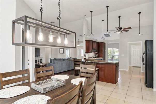 Dining room, Interior, Kitchen, Living room, Pendant Lights