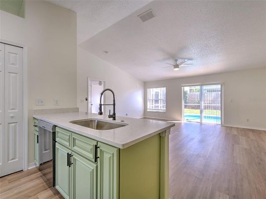 Interior, Kitchen, Wood Texture Flooring
