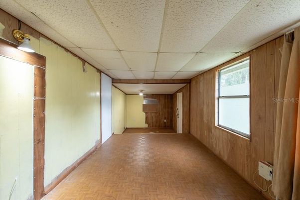 Empty room, Interior, Wood Texture Flooring, Wooden Walls