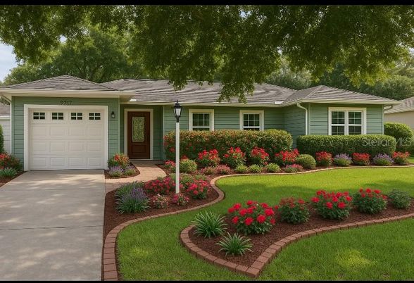 Attached, Exterior, Facade, Ranch
