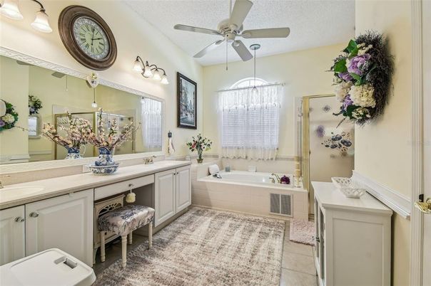 Bathroom, Dual Sink Vanities, Glass Shower, Interior