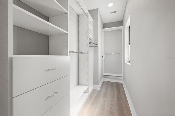 Interior, Recessed Lighting, Walk-in Closets, Wood Texture Flooring