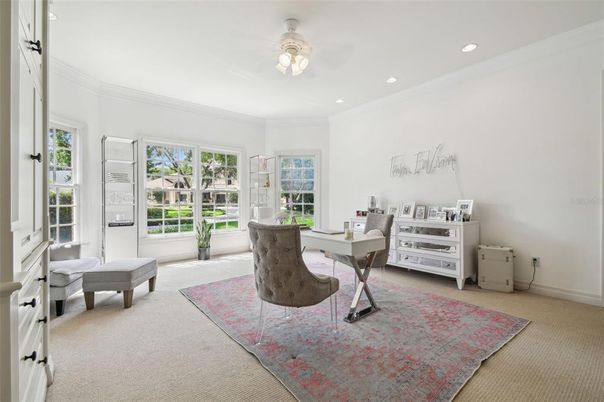 Home Office, Interior, Recessed Lighting