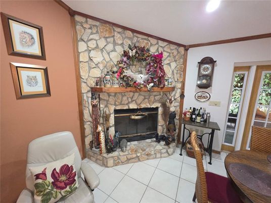 Fireplace, Interior, Stone Walls