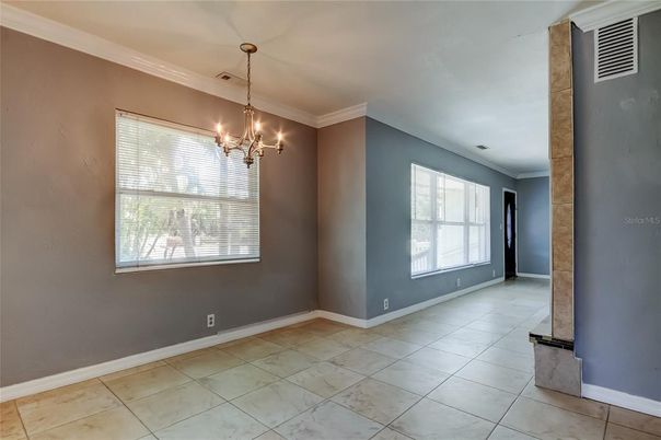 Chandelier, Empty room, Interior