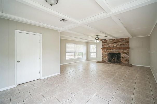 Empty room, Fireplace, Interior, Stone Walls
