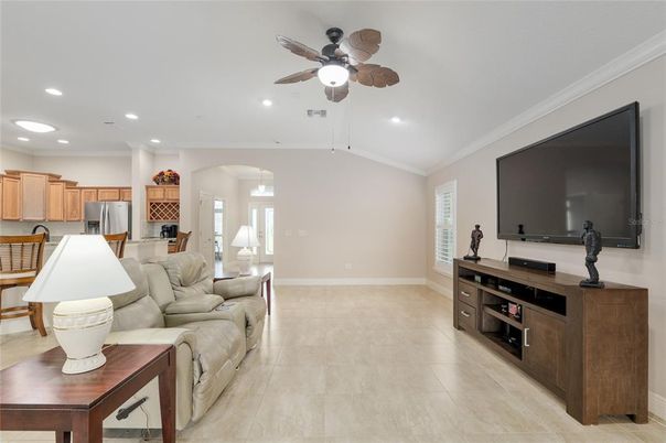 Interior, Kitchen, Living room, Recessed Lighting